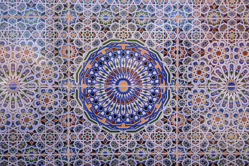 Image showing Moroccan mosaic, Marrakesh, Morocco