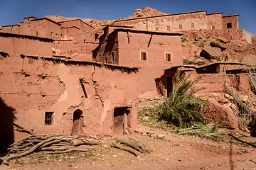 Image showing Village in the Atlas Mountains of Morocco