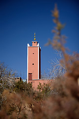 Image showing Mosque in the Atlas Mountains of Morocco