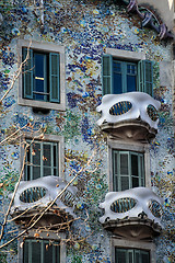 Image showing The facade of the house Casa Battlo, Barcelona, Spain