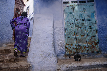 Image showing Chefchaouen, the blue city in the Morocco.