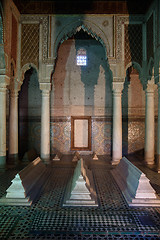 Image showing Saadian tomb mausoleum in Marrakech, Morocco