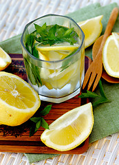 Image showing Lemon and Mint Beverage