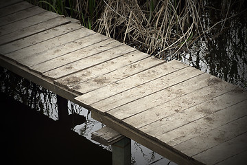 Image showing abstract view of a footbridge