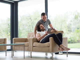 Image showing Gay Couple Love Home Concept