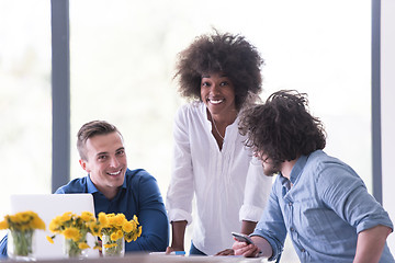 Image showing Multiethnic startup business team on meeting