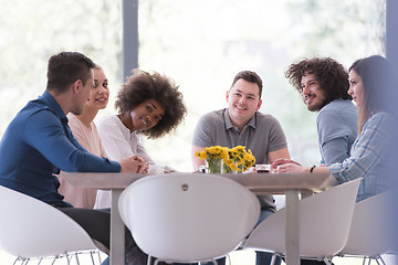 Image showing Multiethnic startup business team on meeting