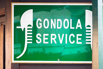 Image showing Gondola Service Sign