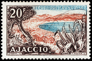 Image showing Ajaccio Postal Stamp