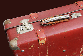 Image showing Old Red Suitcase