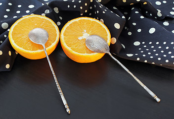 Image showing  Juicy Orange and Polka Dot Napkin