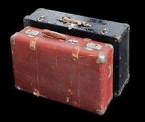 Image showing Two Old Suitcases