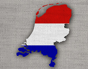 Image showing Textured map of the Netherlands in nice colors