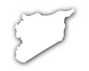 Image showing Map of Syria with shadow