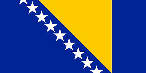 Image showing Colored flag of Bosnia and Herzegovina