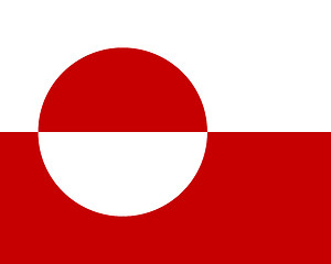 Image showing Colored flag of Greenland