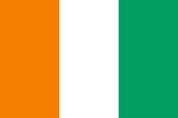 Image showing Colored flag of Ivory Coast