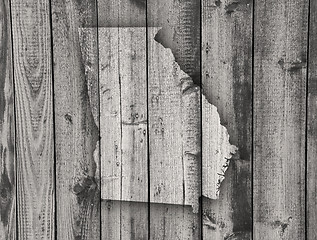 Image showing Map of Georgia on weathered wood