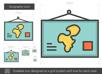 Image showing Geography line icon.