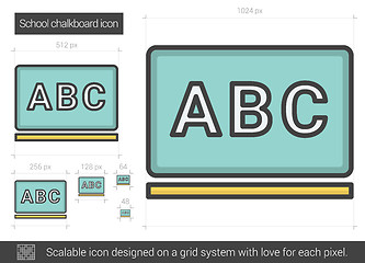 Image showing School chalkboard line icon.