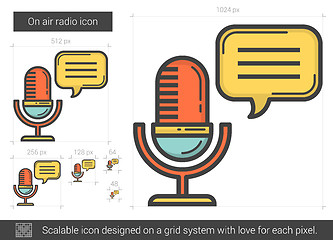 Image showing On air radio line icon.