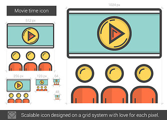 Image showing Movie time line icon.