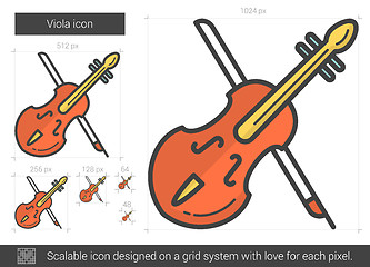 Image showing Viola line icon.