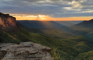 Image showing Sunrise Blue Mountains Australia