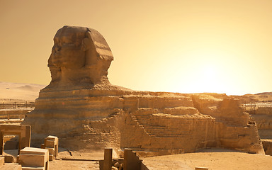 Image showing Sphinx in deser