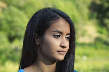 Image showing Beautiful serious young woman