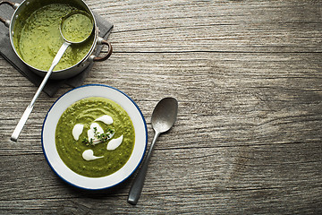 Image showing Green soup