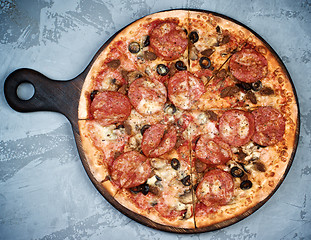 Image showing Homemade Meat Pizza