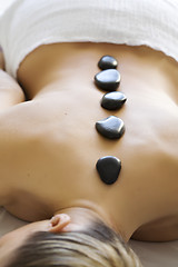 Image showing hot stone therapy