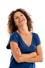 Image showing Portrait of a happy mature woman