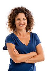 Image showing Portrait of a happy mature woman