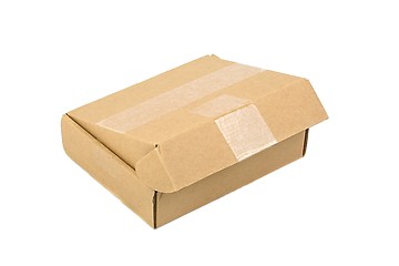 Image showing Cardboard Box on White