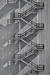 Image showing Industrial Exterior Staircase