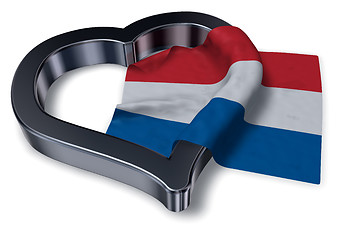 Image showing dutch flag and heart symbol - 3d rendering