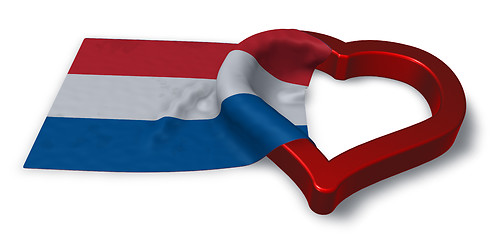 Image showing dutch flag and heart symbol - 3d rendering