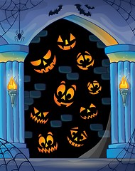 Image showing Wall alcove with Halloween topic 1