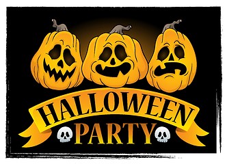 Image showing Halloween party sign topic image 3