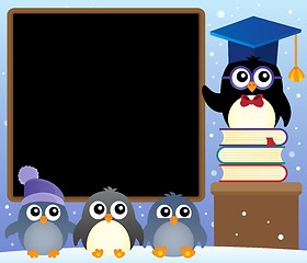 Image showing School penguins theme image 2