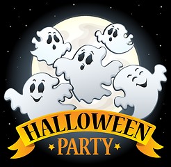 Image showing Halloween party sign topic image 4