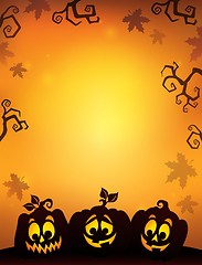 Image showing Pumpkin silhouettes theme image 8