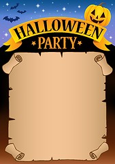 Image showing Halloween party parchment theme 1