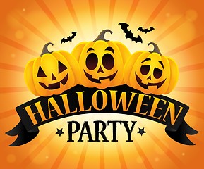 Image showing Halloween party sign topic image 6