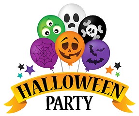 Image showing Halloween party sign theme image 4