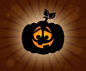 Image showing Halloween pumpkin silhouette topic 1