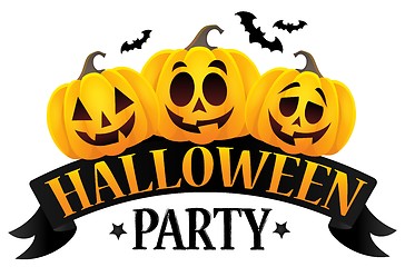 Image showing Halloween party sign theme image 6