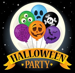 Image showing Halloween party sign composition image 2